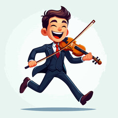 Cartoon illustration of someone playing ball which is very fun