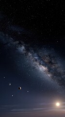 Fototapeta premium Stunning Cosmic View of the Milky Way Stretching Across the Night Sky