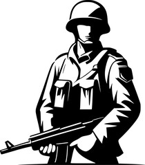Creative design of soldier illustration