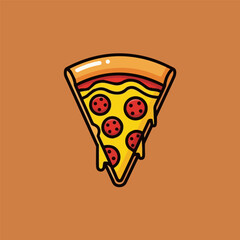 National Pizza Day design template concept. Retro cartoon fast food posters and cards. Social media templates stories posts.