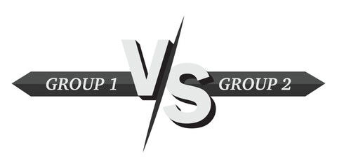 VS battle logo or versus letters pictogram design. VS symbol for confrontation, competition, sports, game, match and fight. Challenge compare flat symbol vector image.