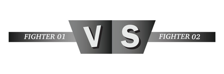 VS battle logo or versus letters pictogram design. VS symbol for confrontation, competition, sports, game, match and fight. Duel challenge symbol set clipart vector image.