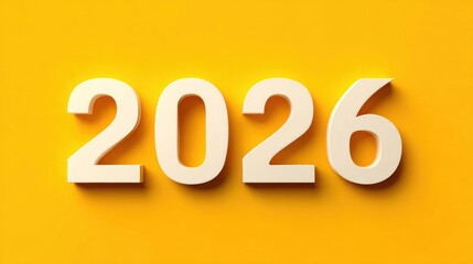 Happy New Year 2026 with minimalist style for cover and poster