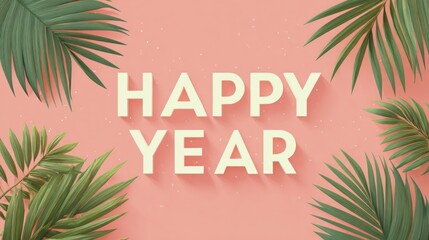 Happy New Year 2026 with minimalist style for cover and poster