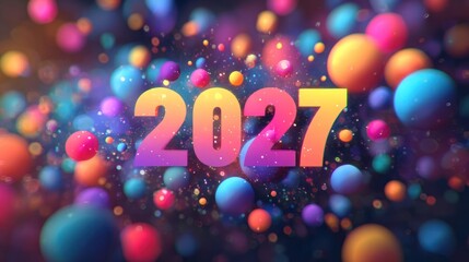 Happy New Year 2027 Celebration Background