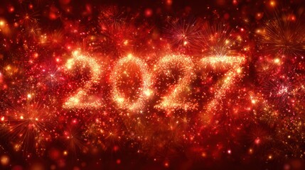 Happy New Year 2027 Celebration Background