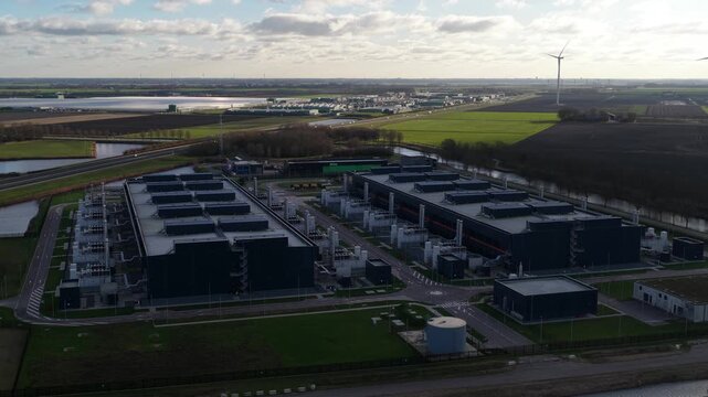 Redundant Data Center Computing Infrastructure Aerial