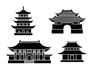 vector illustration of a chinese temple