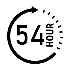 Countdown timer showing 54 hour