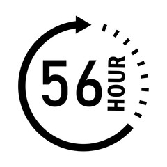 Fifty six hour countdown timer icon