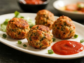 Perfect party snacks made at home. Crispy Falafel