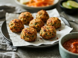 Perfect party snacks made at home. Crispy Falafel