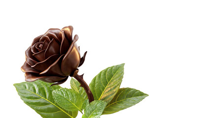 Valentines rose made out of chocolate