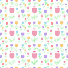 seamless pattern with flowers