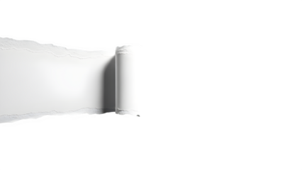 Torn paper edge with curled corner on black background