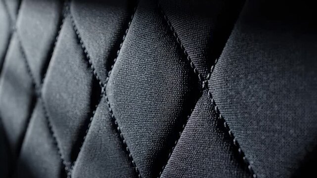 Close Up of Quilted Fabric Texture, Detailed View