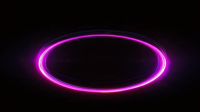 Futuristic Radial Waveform Circle with Neon Purple Glow