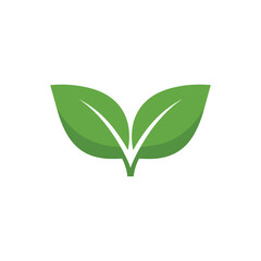 Green leaf icons. Leaves of trees and plants. Leaves icon.Elements design for natural, eco, bio, vegan labels. Vector illustration.