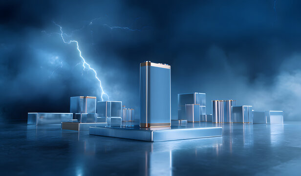 Batteries and building complexes under lightning