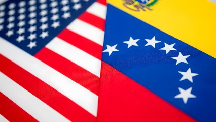 USA and Venezuela Flags, War, Peace, Oil