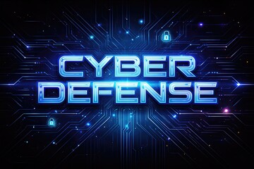 Advanced cyber defense technology showcasing intricate electronic circuits with glowing locks signifying security and protection in the digital age enhancing data integrity