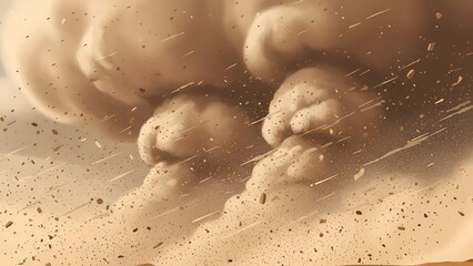 Sandstorm illustration depicting the raw power of nature in a digital artwork style
