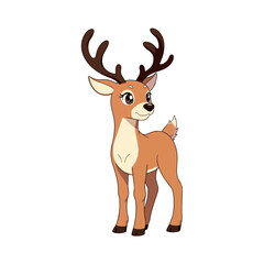Cute Caribou Clipart 09