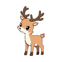 Cute Caribou Clipart 07