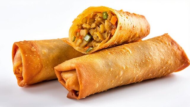 sliced fried spring roll