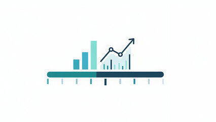 Business growth chart graph icon.