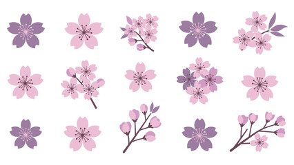 multiple flower and branch variations