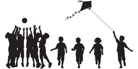 silhouettes of people on the beach