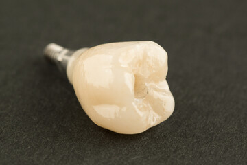 ceramic dental crown for fixation on a dental implant