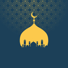 Ramadan and Eid al-Fitr theme design, Islamic background with. Vector illustration