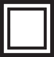 Minimal nested black rectangular border icon
