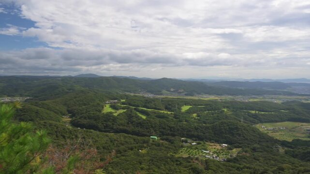 岡山 鬼ノ城から岡山平野を望む