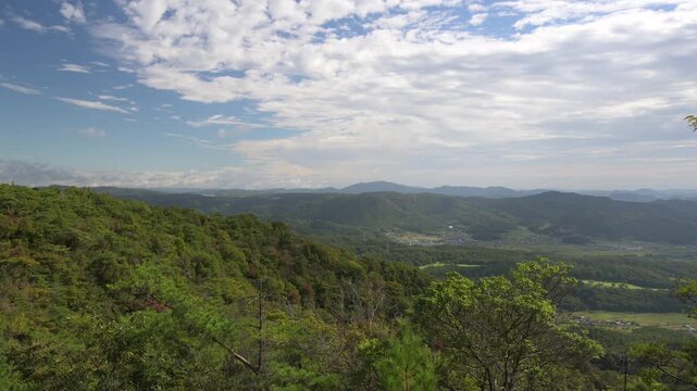 岡山 鬼ノ城から岡山平野を望む