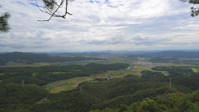 岡山 鬼ノ城から岡山平野を望む