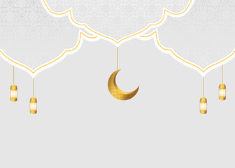 Ramadan and Eid al-Fitr theme design, Islamic background with. Vector illustration