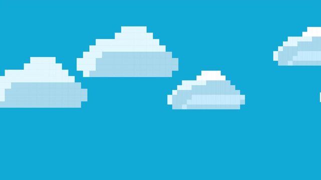 cloud pixel art 8 bit animation