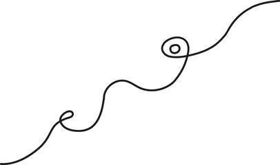 A black line drawing of a wavy and spiral design