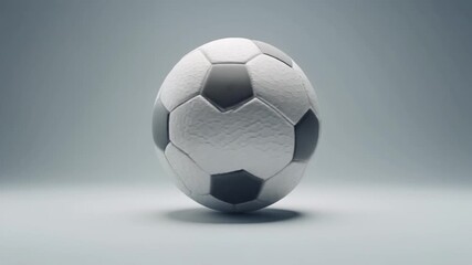 Spinning Soccer Ball on Studio Background