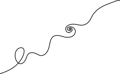 A black swirling line on a white background © AYESHAAKTER