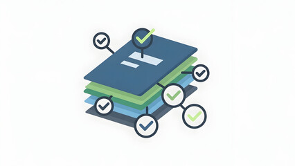Checklist documents stack icon vector.