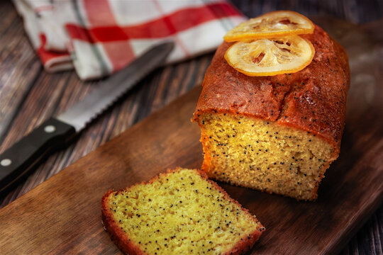 Homemade lemon-poppyseed bread