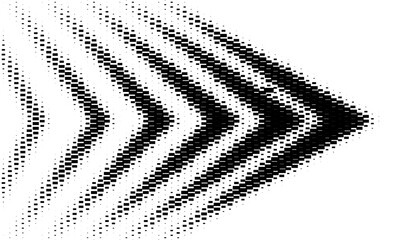 Black and white abstract halftone pattern with sharp arrows shape for sporty background and jersey design. Fully editable vector element. Vector Format Illustration 