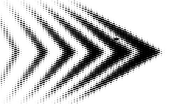 Black and white abstract halftone pattern with sharp arrows shape for sporty background and jersey design. Fully editable vector element. Vector Format Illustration 