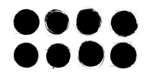 Set of hand drawn circle. Scribble doodle circle set. Brush circle set. Drawing circle set. Vector illustration.