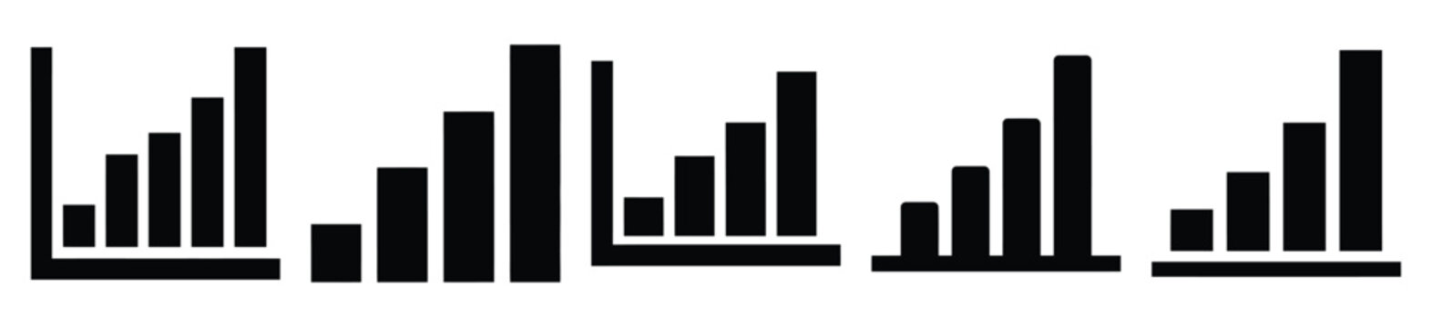 Isolated bar graph on the white background.