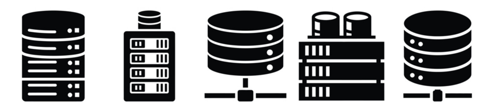 Isolated database server on the white background.